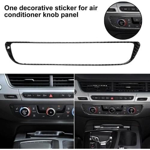 Air Conditioning Panel Sticker Carbon Fiber Air Conditioning Knob Panel Trim Cover for Audi New Q7 SQ7 4M 2016-2019 Car Styling