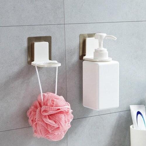 New Hot Shower Gel Wall Hanging Free Punch Hanger Shampoo Shelf Bathroom Hand Soap Bottle Storage Rack Bathroom Shelf Tools