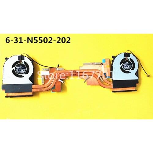 New Original Laptop/Notebook CPU Cooling radiator heatsink/Fan for Clevo N550 N550RC MACHENIKE F57 F57-D1 D2 D3 6-31-N5502-202