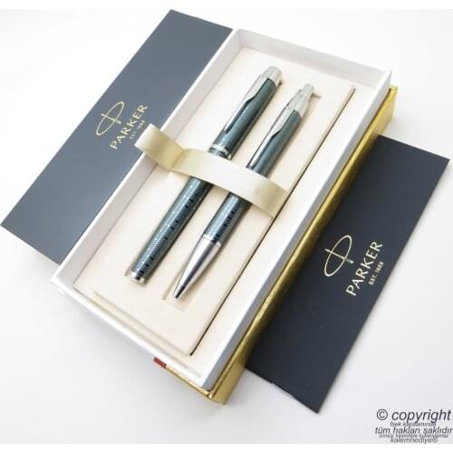 Parker IM Premium Emerald Roller Pen + Ballpoint Pen Set | İsme Custom