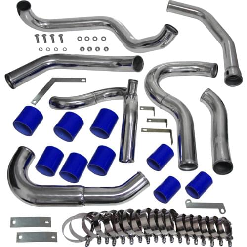 1kit x Aluminium Intercooler Hard Pipe piping hose Kit FOR WRX IMPREZA GDA GDB 00-05 BLACK / RED / BLUE
