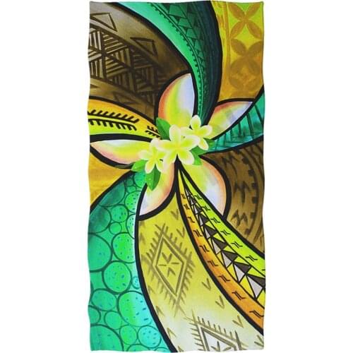 TOADDMOS Gradient Style Plumeria Flower Design Bath Towel Kids Adults Micrifiber Quick Dry Beach Face Towels for Kids Adult Soft