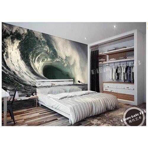 Custom 3d wallpaper 3d wall murals wallpaper Only beautiful waves wavy choppy waves TV setting wall 3d wallpaper home decoration