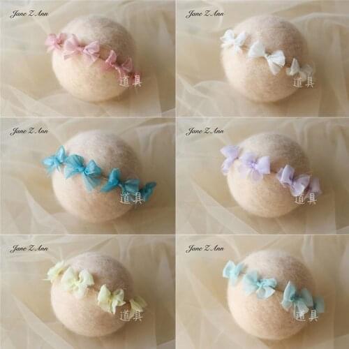 Bow knot Newborn full moon photography props baby headdress head flower headband