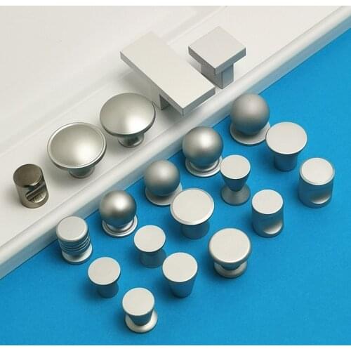 Aluminum Alloy Small Single Hole Kitchen Cabinet Handles Solid Drawer Knobs Wardrobe Cupboard Door Handles Furniture Hardware