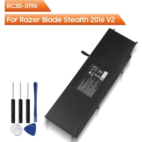 Replacement Laptop Battery RC30-0196 For Razer Blade Stealth 2016 V2 i7-7500U 3ICP4/92/80 Authentic Rechargeable Battery 4640mAh