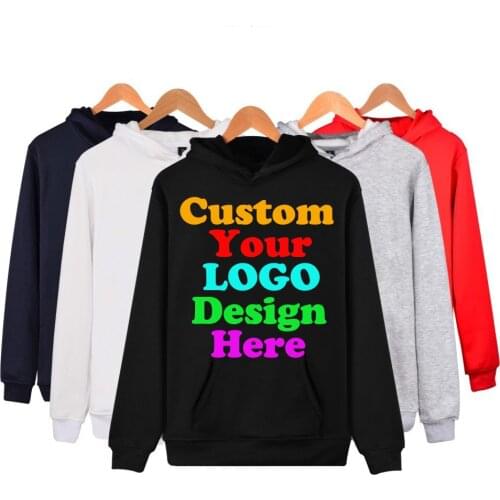 Custom Hoodies Logo Text Photo 3D Print Men Women Personalized Team Family Customize Polluver Custom Made Clothing