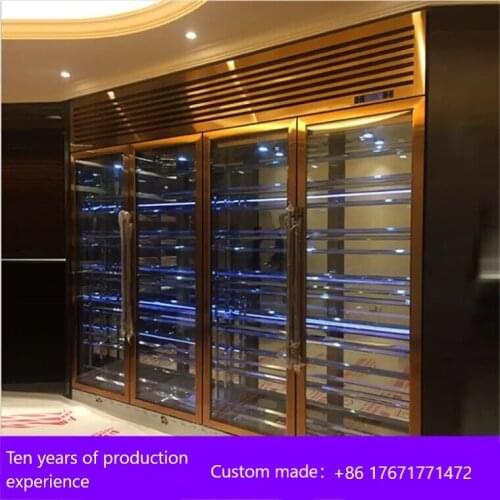 Stainless steel wine cabinet wine rack Villa home wine constant temperature cabinet custom wine kiln winery display rack SUS 304