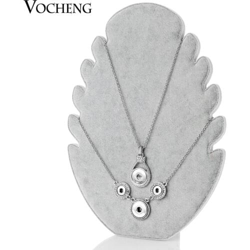 Vocheng Black Gray Velvet Flame Shape Holder Jewelry Display Stand for Necklaces NN-428