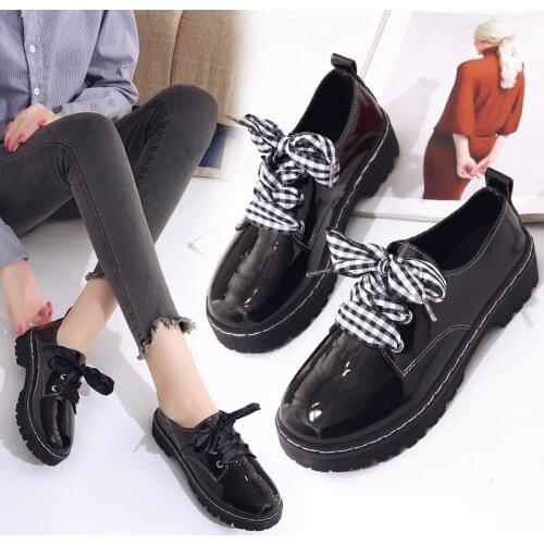 2019 Japanese Student Lolita Shoes College Girl Shoes JK Commuter Uniform Shoes PU Leather Shoes sapato feminino X14-100