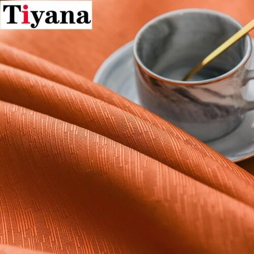 Modern Blackout Curtains For Living Room Bedroom Orange Curtains for Window Curtains Drapes Treatment Custom Size JK170Z