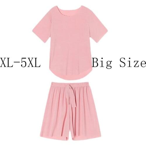 Womens clothing with free shipping Womens Summer Home Wear Pajamas Refreshing Breathable Loose Large Size XL-5XL Casual Wear