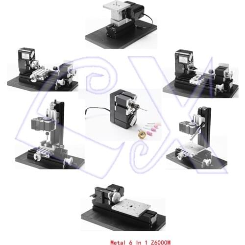 Zhouyu Z6000M DIY 24W 20000rpm All-Metal 6 In 1 Mini lathe Tool Kit for Hobby Amateur Model Maker