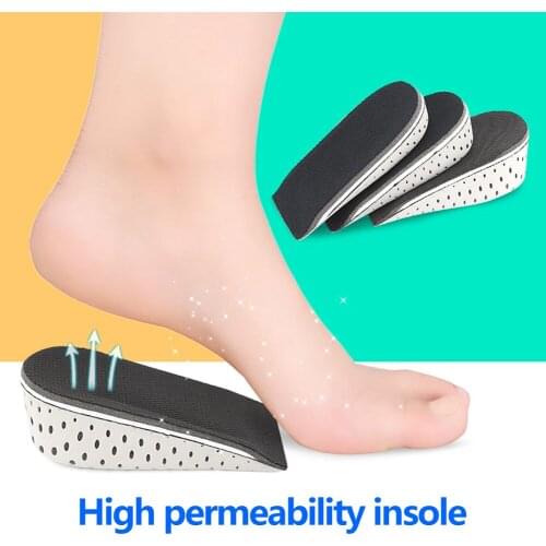 1 Pair Height Increase Half Insole Heighten Heel Insert Shoes Pad for Unisex For Heel Lift 2-4cm Height Increased