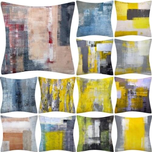 1PC Pillowslip Printed Dust-proof Polyester Peach Skin Sofa Cushion Cover for Home Decor Sofa Living Room Pillow Cover