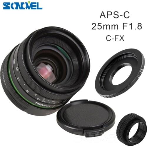 25mm F1.8 APS-C Manual Camera Lens+C Mount Adapter+Macro Rings Kit for Fujifilm FX Camera X-T10 X-T2 X-PRO2 X-PRO1 X-E2 X-E1 X-M