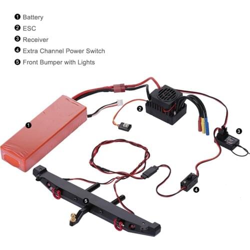 2X Receiver Extra Channel Extended Cable for 1/8 DIY Accessory