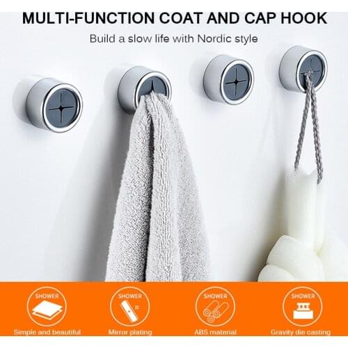 3pcs Self Adhesive Towel Holder Wall Mount Wash Cloth Hook Holder Bathroom Storage Rack towel hanger holder Bathroom rack