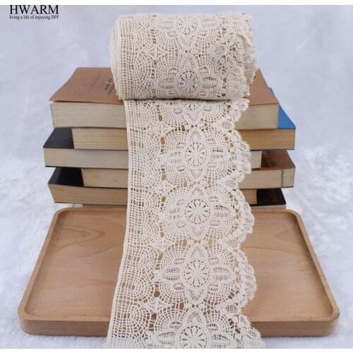 African lace fabric bow ribbon wedding decoration trim DIY 1yard Thickening Widening of Water Soluble Cotton Thread Lace Embroid