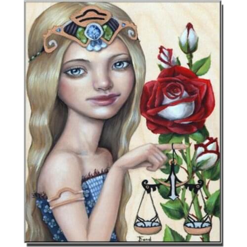 Diamond Painting 12 constellations, Aquarius Full Drill Picture Of Rhinestones Embroidery Diamond Mosaic DIY Needlework Wall Art