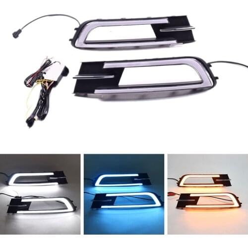 Car 3 Colors DRL 12V LED Daytime Running Light Turn Signal Day Light Brake Light Lamp for Passat B8 2017 2018