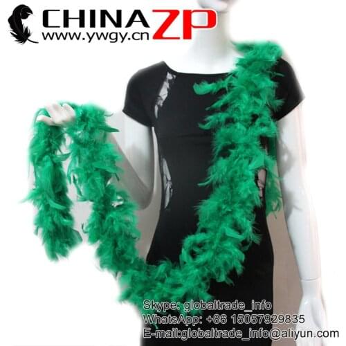 CHINAZP Factory Wholesale 20yards/lot Selected Top Quality 40g Dyed Kally Green Turkey Chandelle Boas