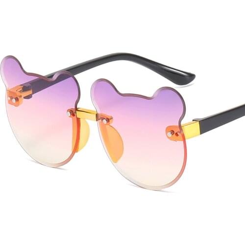Bohosco Kids Sunglasses Shape Gradient Frame Cartoon Lovely BearBoy Girls Children Sun Glasses Cute Classic Shades Eyewear