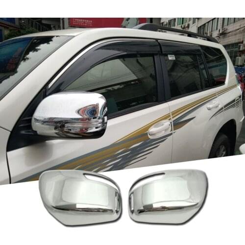 ABS Rear View Side Rearview Mirror Cap Cover Protector Panel Trim For Toyota Land Cruiser Prado Fj150 150 2010-2019