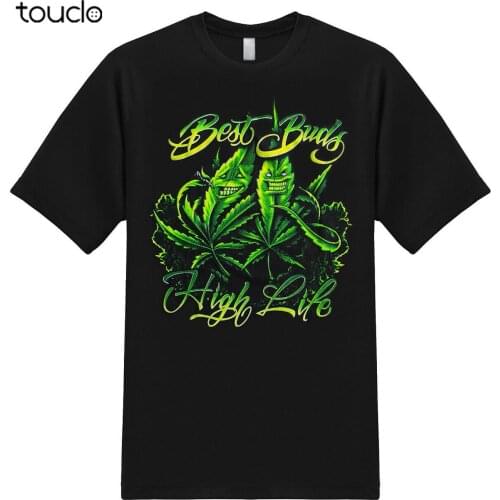 Best Buds High Life Marijuana 420 Weed Pot Stoner Funny Graphic T-Shirt
