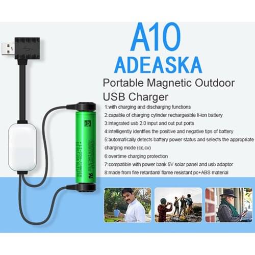 A10 Magnetic Power Bank Charger Mobile Power 18650 Lithium Battery Charger Multifunction Magnetic USB Charger