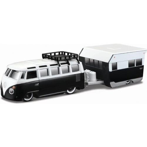 Maisto 1:64 Volkswagen Van Samba / Alameda Trailer trailer model simulation car model alloy car toy male collection gift