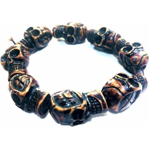 Skeleton Bracelet Vintage Gothic Punk Skull Cool Mens Band Steampunk Bangle