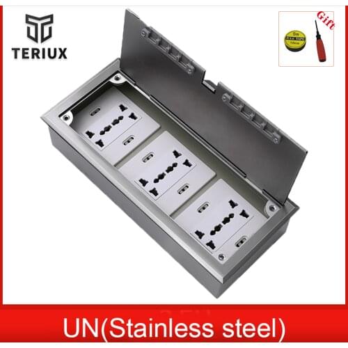 Wholesale high standard ground floor receptacle built in stainless steel floor socket box recessed