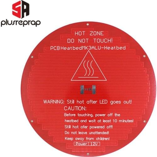 3D Printer Heated Bed PCB Round MK3 Heatbed 220 x 3mm Aluminum 12V Voltage Hot Bed
