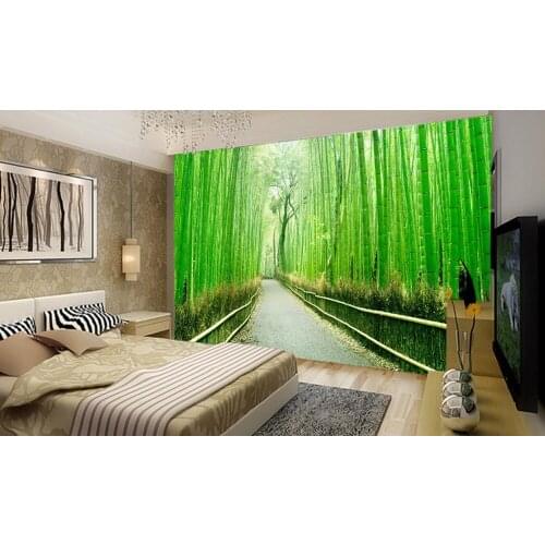 Custom photo wallpaper Large 3D Stereo romantic bamboo 3d room wallpaper landscape Custom 3d mural wallpaper
