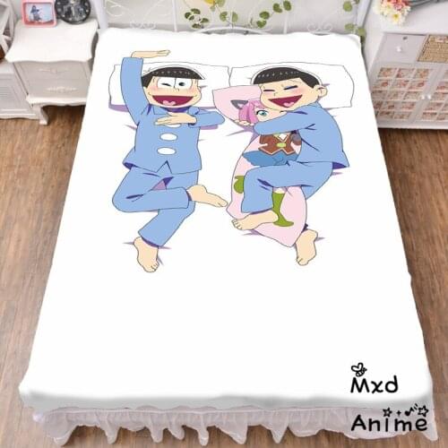 Japanese Anime Mr.Osomatsu-san Brothers Bed sheet Throw Blanket Bedding Coverlet Cosplay Gifts Flat Sheet A