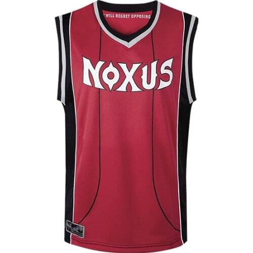Slam Master School Basketball Team Tops Shirt Game LOL League Noxus Vest Sports Wear Uniform Jerseys
