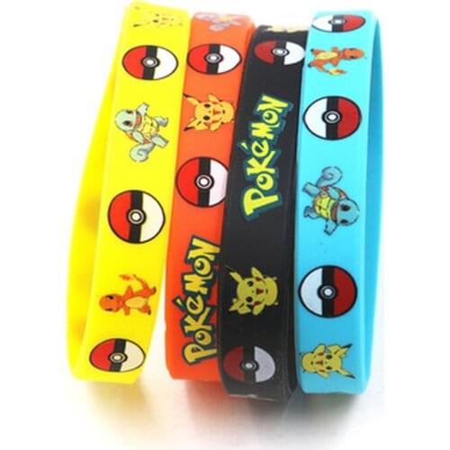Pokemon Silicone Bracelet Pocket Elf Pikachu Kids Cartoon Bracelet Childrens Wristband Bracelet Childrens Toy Bracelet Gift