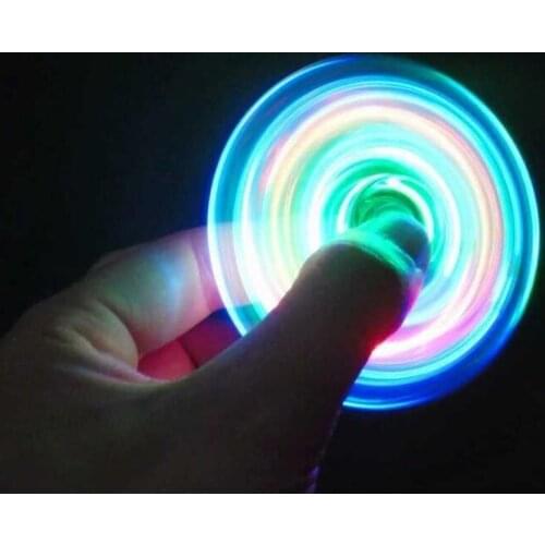 Luminous LED light Spinner Hand Top Spinners Glow in Dark Light EDC Figet Spiner