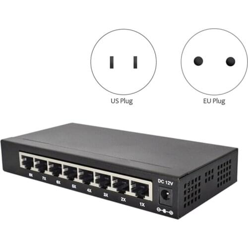 8 Port Gigabit Managed Switch Managed Ethernet Switch With 8 Port 10/100/1000M VLAN Ethernet Switch