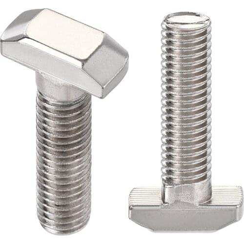 Uxcell M8x30mm T-Slot Drop-in Stud Sliding Bolt Screw Carbon Steel 40 Series 10pcs
