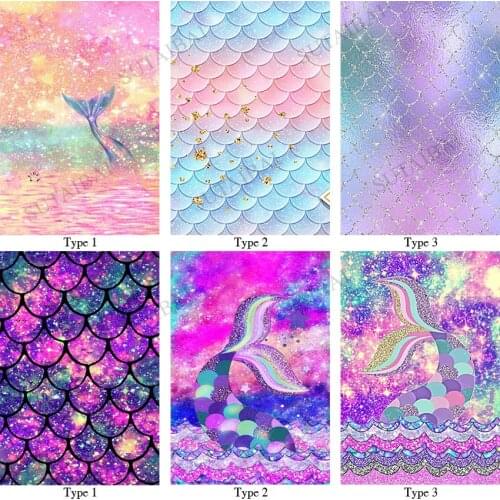 Mermaid Backdrop Baby Girl Princess Birthday Party Seabed Shark Photography Background Photo Studio Vinyl Photophone Photocall