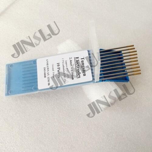 Free Shipping 100PCS WL15 Lanthanated Tungsten Electrode 1.5% Golden head 1.6mm*150mm 1/16" For TIG Welder