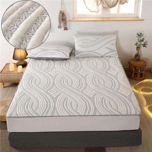 Air layer waterproof bed sheet Quilted bed cover Mattress protector cover Custom wholesale hotel non-slip fitted sheet