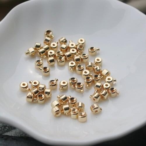 Vacuum plating gold fixing buckle Link Stuck wire necklace connecting clasps for making jewelry accessories 3.2*2.5mm 5pcs