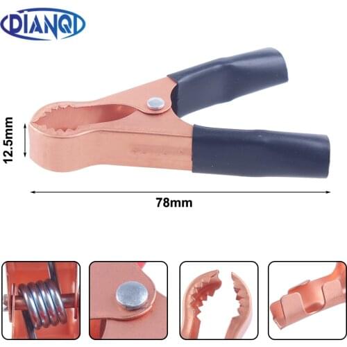 2Pcs 50A Red / Black 80mm Crocodile Car Caravan Van Battery Test Lead Clips Alligator Clips Connector Plug Power