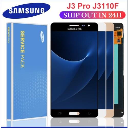 5.0'' Super AMOLED LCD For Samsung Galaxy J3 pro J3109 J3110 J3119 LCDS Display Touch Digitizer Screen Bright Adjustment