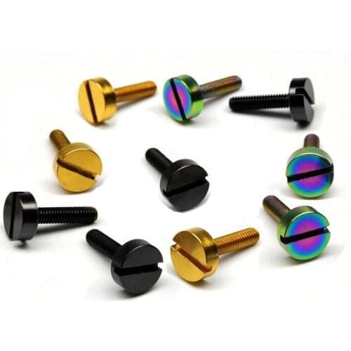 10pcs M2x10 slotted color titanium alloy screw ultra-light and rust-free modified titanium bolt screw