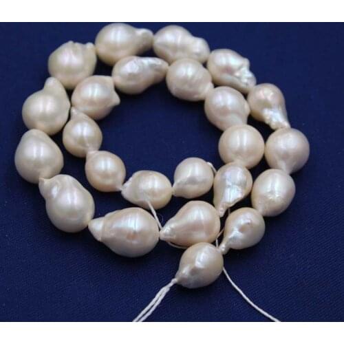 13X18 mm White Nucleated Flameball irregular baroque Nucleated DIY Pearls