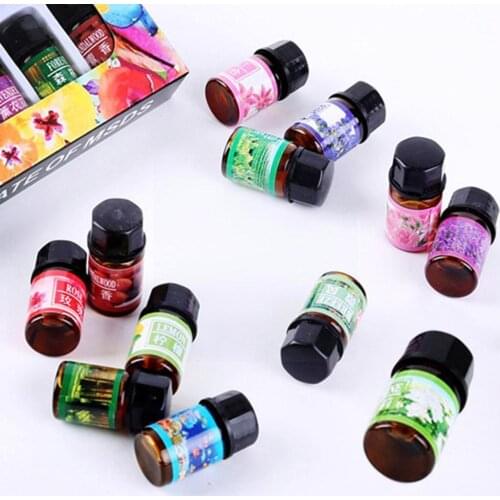 12pcs Natural Essential Oil Set Humidifier Relieve Stress Aromatherapy Grade Water-soluble Oil Essential Therapeutic Air Fr A5U9